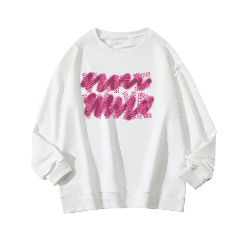 NRVP Áo thun tay dài oversize in họa tiết phong cách Hàn Quốc cho nữ