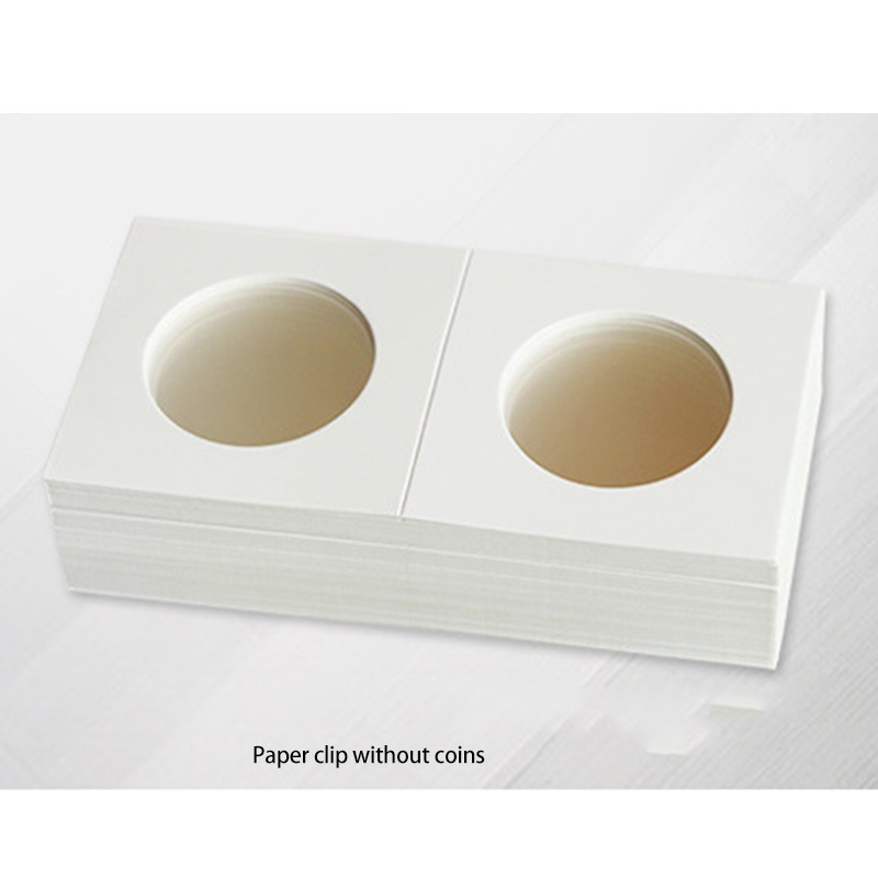 Set 50 Hộp Giấy Các Tông Hình Vuông Đựng Tiền Xu / Tem Sưu Tầm