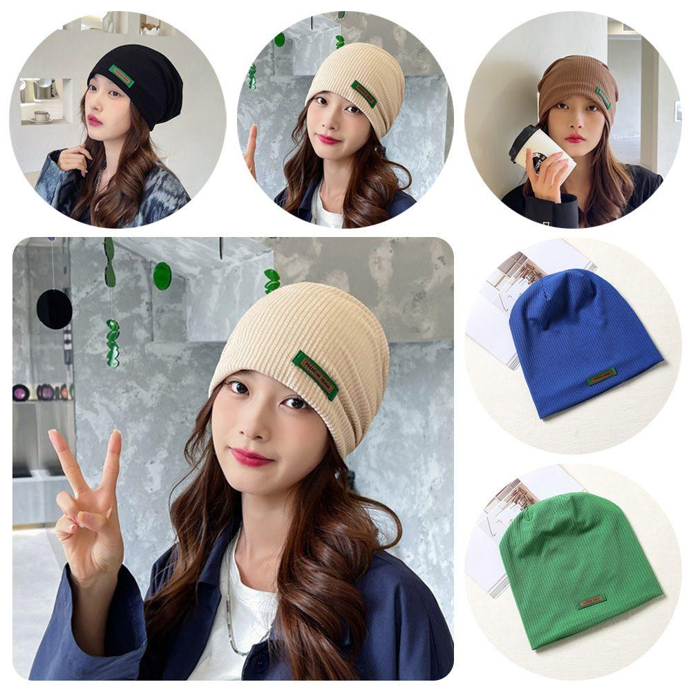 Mũ Beanie Màu Trơn Dễ Thương Cho Nữ