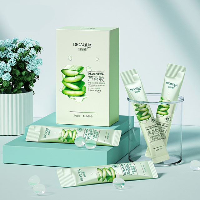 Hộp 20 Gói Mặt Nạ Ngủ Thạch Bioaqua Nha Đam Aloe Vera