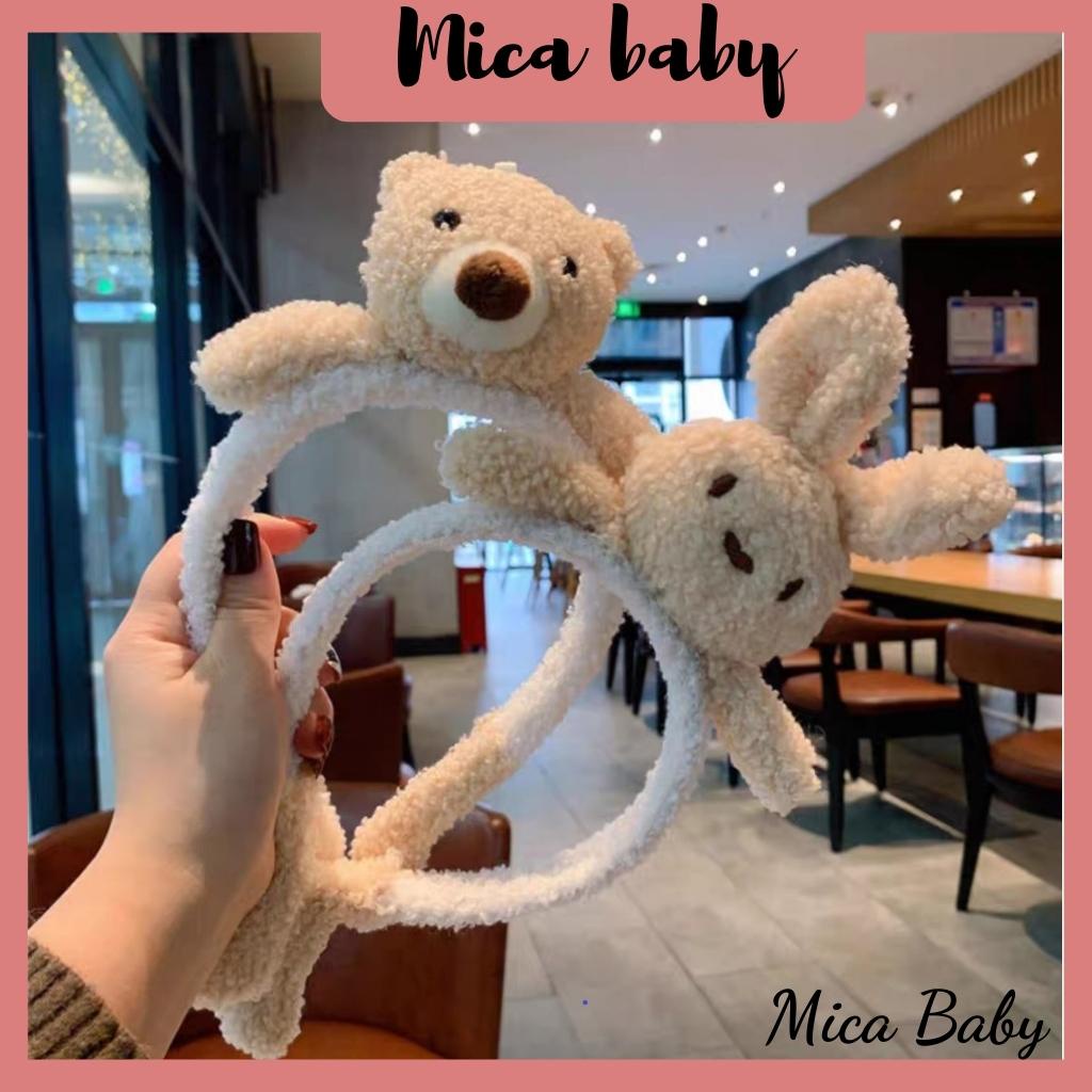 Bờm băng đô cài tóc kiểu dáng thỏ bông, gấu bông dễ thương cho bé Mica baby KT11
