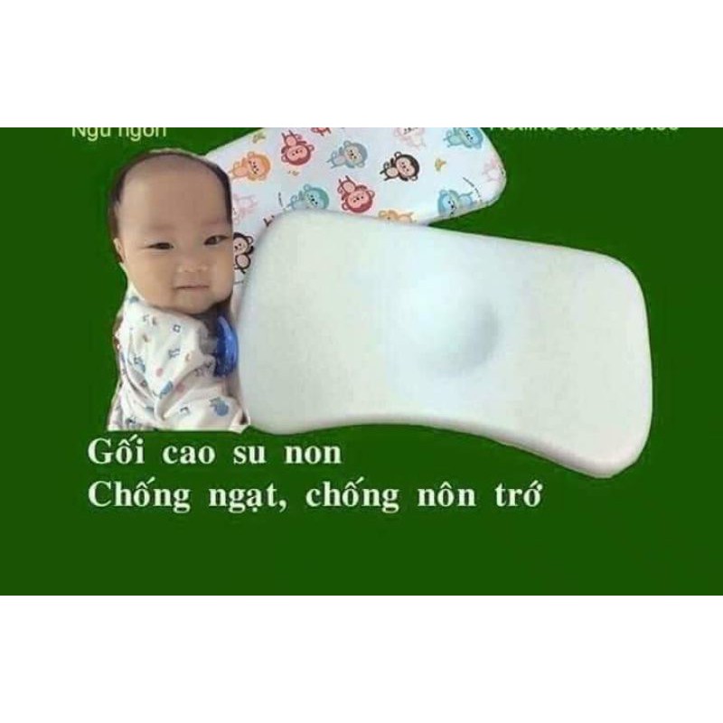 [Mã 267FMCGSALE giảm 8% đơn 500K] GỐI CAO SU NON CHỐNG BẸP ĐẦU CHO BÉ 0_5 TUỔI