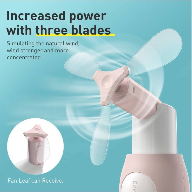 [Mã ELHA22 giảm 5% đơn 300K] Quạt kiêm pin dự phòng 2000 mAh BASEUS Bear Portable Foldable Fan CXZD -A0