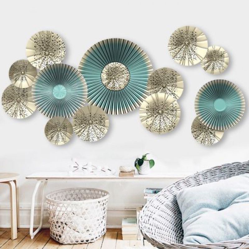 Decal dán tường mẫu vòng tròn 3d