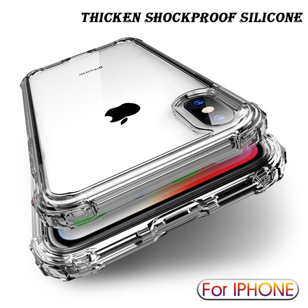 Vỏ Silicon Trong Suốt Chống Sốc Sang Trọng Cho IPhone 11 Pro Max XR X XS 6 7 8 Plus Vỏ Mềm Cho IPhone 11 IPhone 11 Pro IPhone 11 Pro Max IPhone X IPhone XS IPhone XS Max