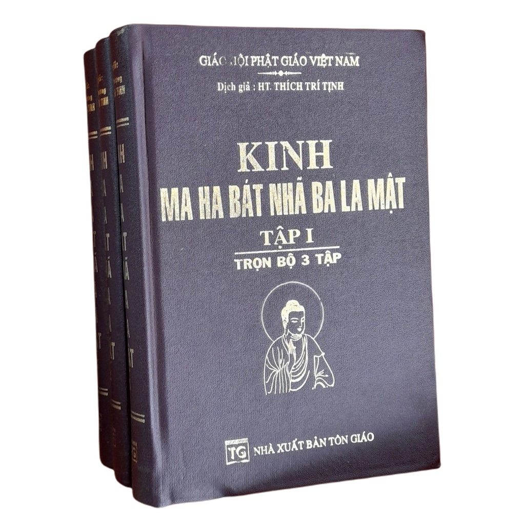 Sách - Kinh Ma Ha Bát Nhã Ba La Mật (trọn bộ 3 tập): Bộ kinh trí tuệ thâm sâu của Phật giáo Đại Thừa