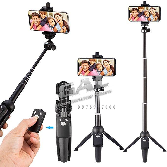 [Hàng cao cấp] Gậy selfie Bluetooth  tích hợp đế 3 chân + khung kẹp điện thoại | BigBuy360 - bigbuy360.vn