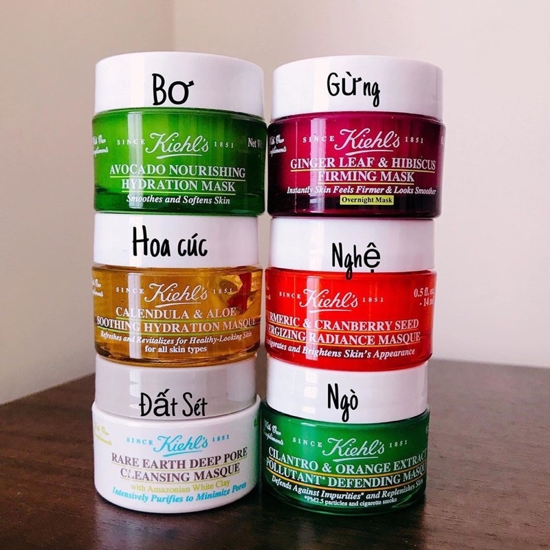 Mặt nạ Kiehl's - Minisize Mặt nạ Đất Sét -  Mặt Nạ Hoa Cúc - Mặt Nạ Bơ - Mặt Nạ Nghệ