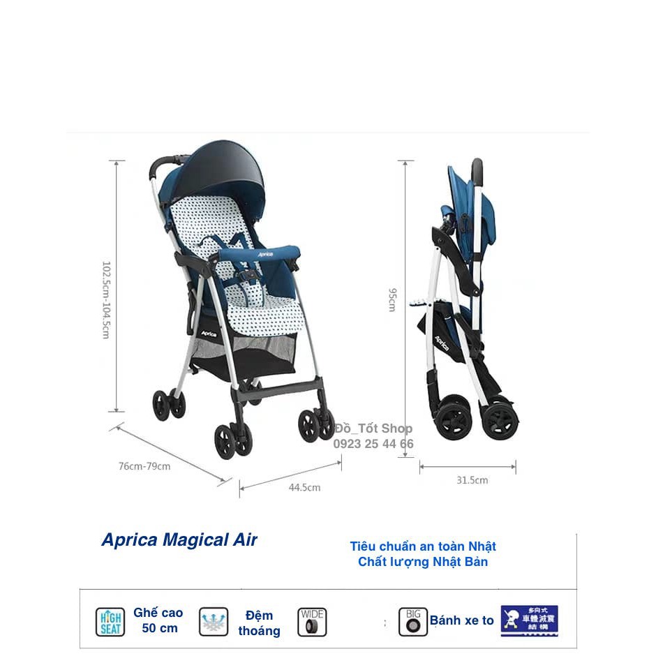 Xe đẩy du lịch Nhật Aprica Magical Air mới 6 - 36 tháng