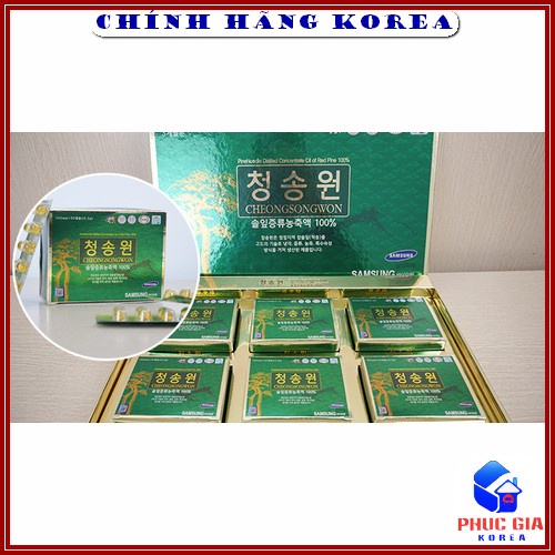 Tinh Dầu Thông Đỏ Cheongsongwon Hàn Quốc, Hộp Xanh 180v | BigBuy360 - bigbuy360.vn