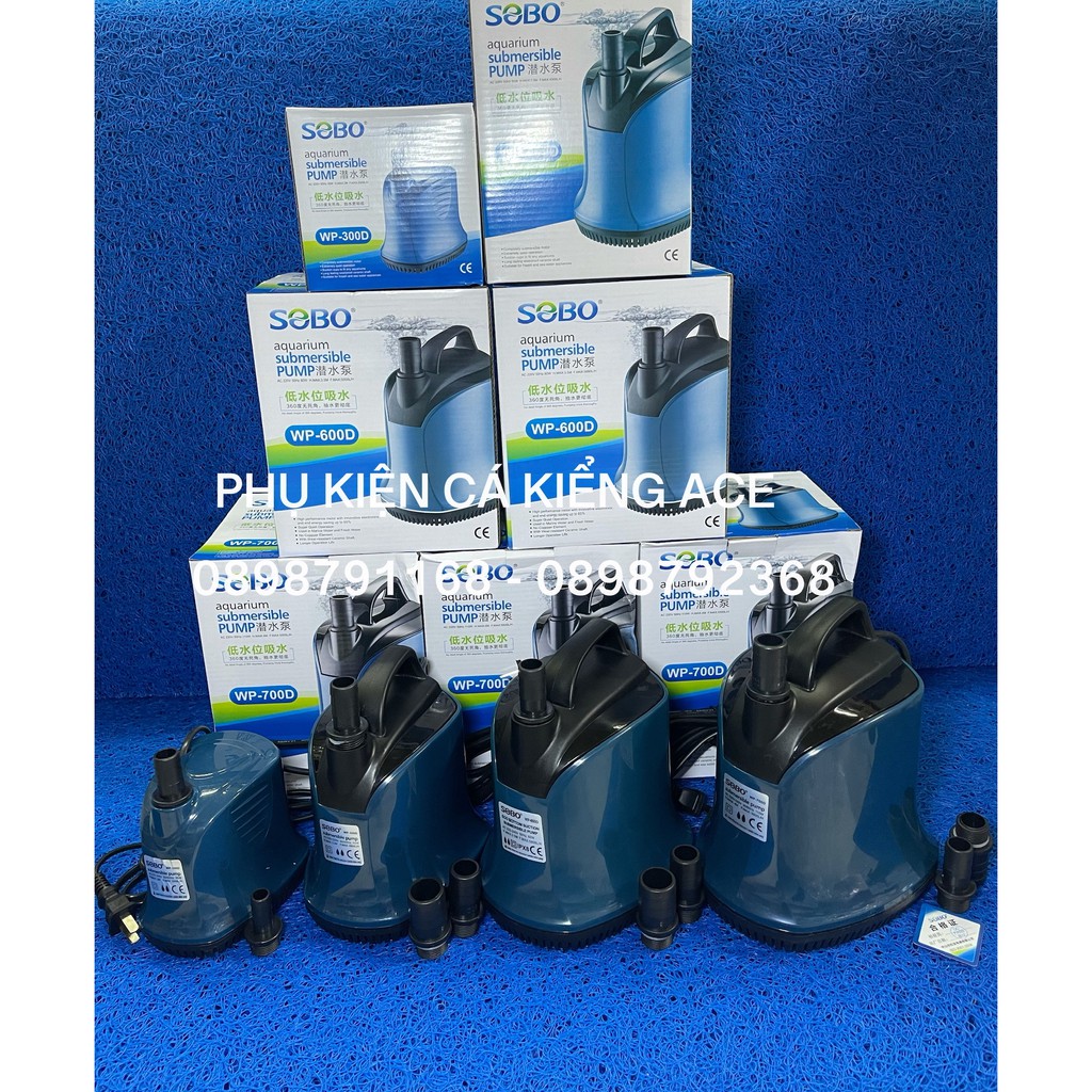 Bơm Chìm hút cặn đáy hồ Sobo WP 200D - WP 300D - WP 500D - WP 600D - WP 700D cho hồ cá cảnh