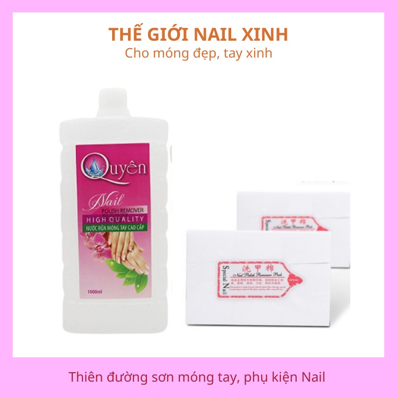 Axeton nước rửa móng tay dung dịch tẩy sơn gel phụ kiện nail giá rẻ 500ml