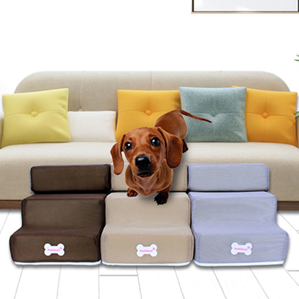 Bậc cầu thang leo 3 bước chống trượt thuận tiện dành cho thú cưng