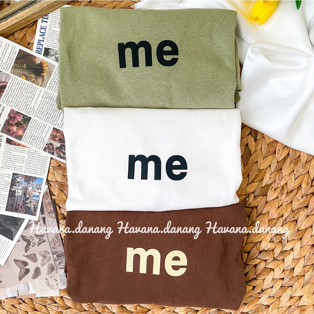 Áo thun chữ me, áo pull unisex 3 màu