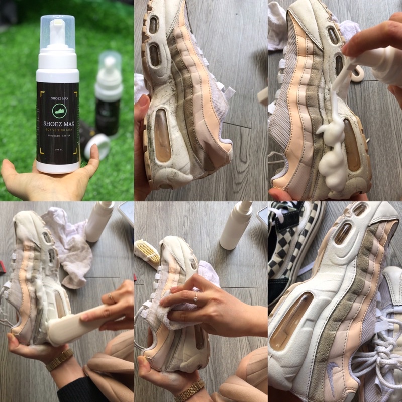 Chai Xịt Bọt Làm Sạch Giày Bộ Lọ Vệ Sinh Shoez Max 200 ML
