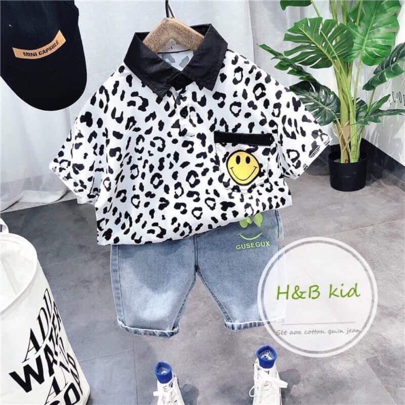 SET BÉ TRAI ÁO PHỐI QUẦN JEAN NGỐ TÚI HỘP