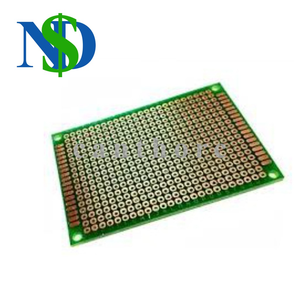 Tấm pcb đục lỗ 2 mặt xanh 5x7cm | Shopee Việt Nam