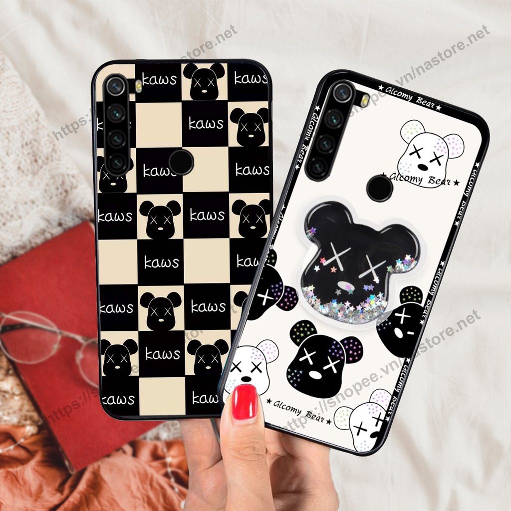 Ốp lưng Xiaomi Redmi Note 8 / Note 8 Pro trái tim họa tiết caro, mikey họa tiết beabrick kaws cute