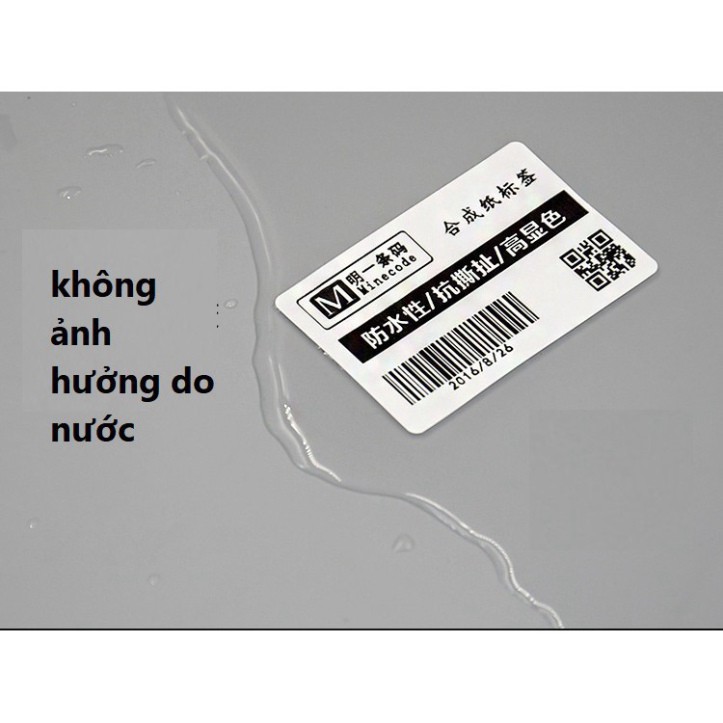 PBO [50x30mm] 1400 tem in mini code decal dán, in mã vạch barcode, QR code, in tem phụ cho máy in nhiệt Shoptida 50 D584
