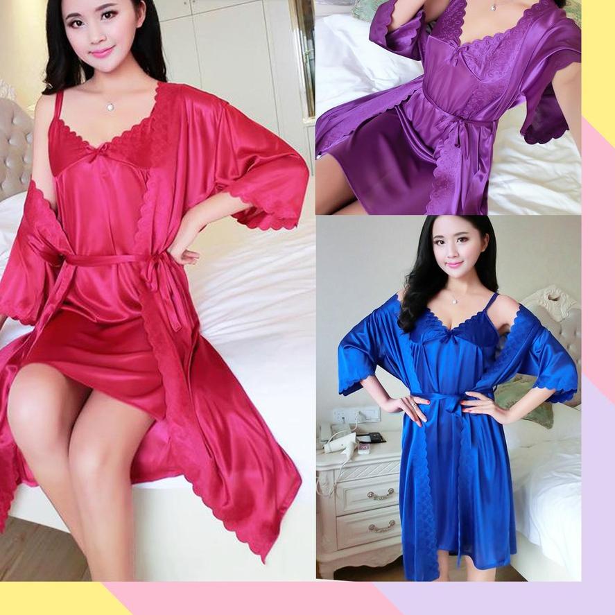 Áo Choàng Ngủ Kimono 2 Trong 1 Quyến Rũ ATR-770 UNNY.ID