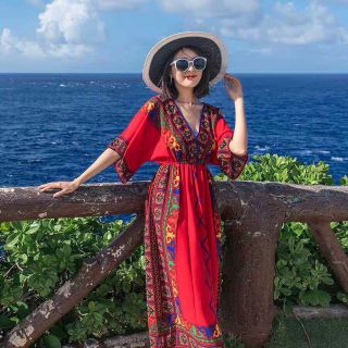 Đầm thổ cẩm hàng Quảng Châu