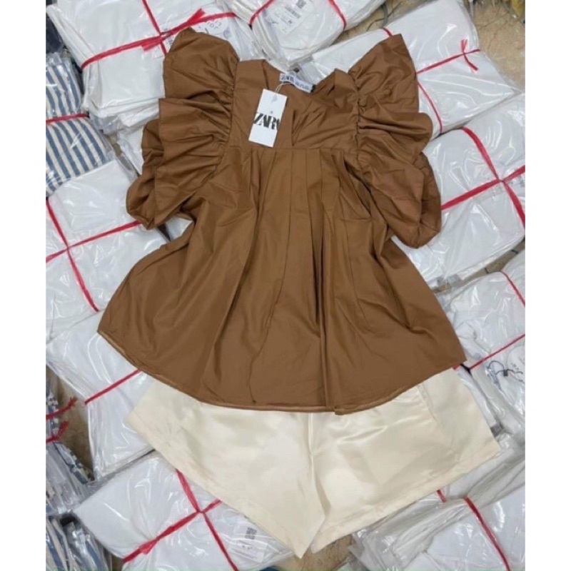 Áo bà bầu mùa hè chất đũi siêu mát thiết kế cao cấp đẹp giá rẻ cánh tiên AB85