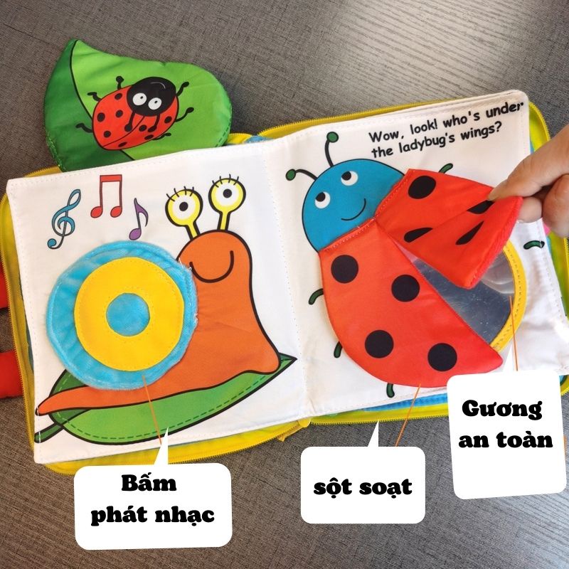 Sách Vải Baby Peekaboo Book Trốn Tìm Của Những Chú Côn Trùng SV50