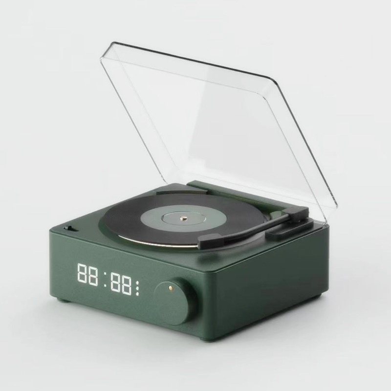 Loa bluetooth giả lập đĩa than cổ x11 retro kiêm đồng hồ báo thức