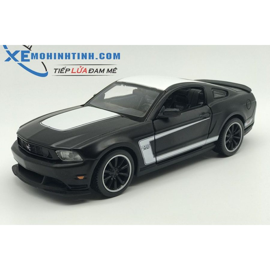 Xe Mô Hình Ford Mustang Boss 302 1:24 Maisto (Đen Trắng)