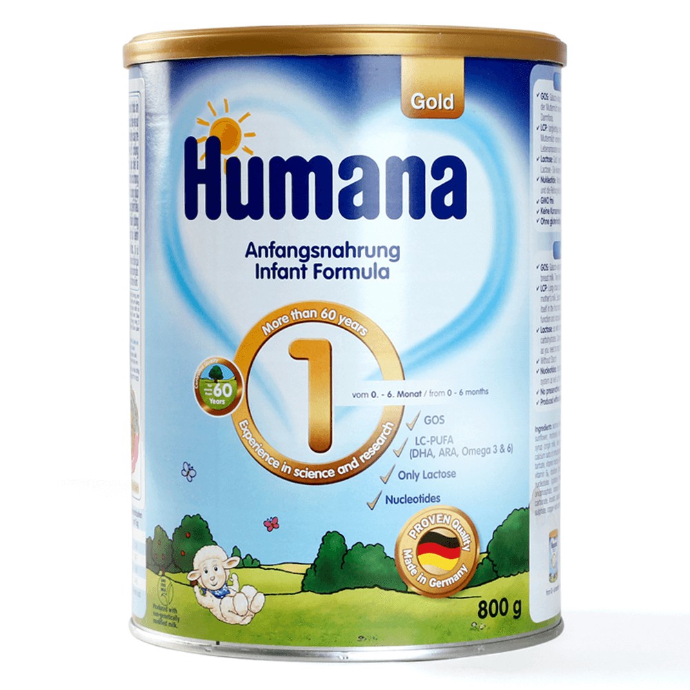 Sữa bột Humana Gold Infant formula Số 1 Lon 400g_800g_Duchuymilk