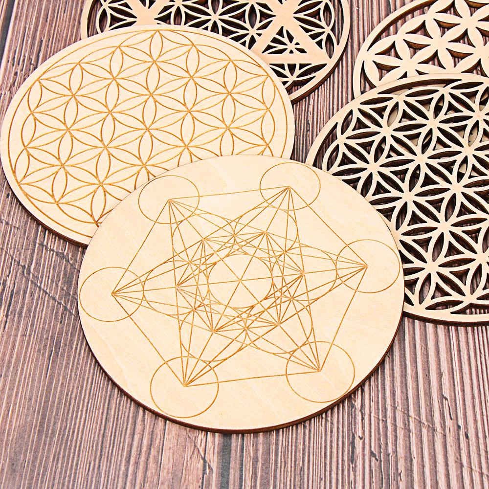 Miếng Lót Ly Tròn Họa Tiết Chakra Chữa Bệnh Về Cuộc Sống Edge