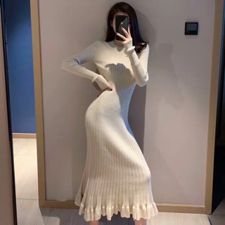 (Order) VÁY LEN CHÂN BÈO DẬP LI DÁNG DÀI (chất dày)