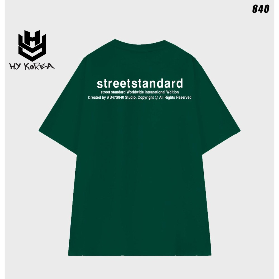 Áo phông unisex form rộng tay lỡ Chữ Streetstandard 840 HY KOREA