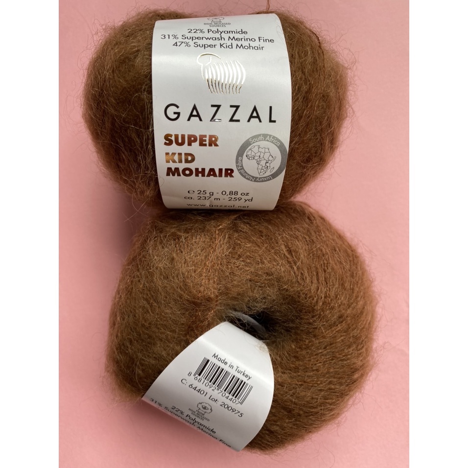 Len Super Kid Mohair - Nhập khẩu từ hãng Gazzal - 25 gram dài 237m
