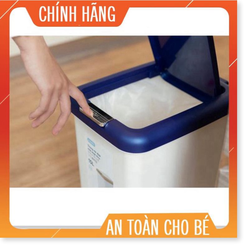 Thùng rác đạp chữ nhật Inochi 10L (tiêu chuẩn Nhật Bản)