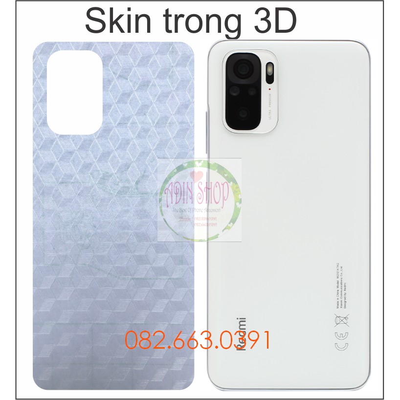 Miếng dán mặt lưng skin carbon Xiaomi Redmi Note 10 / Note 10 Pro (2021)