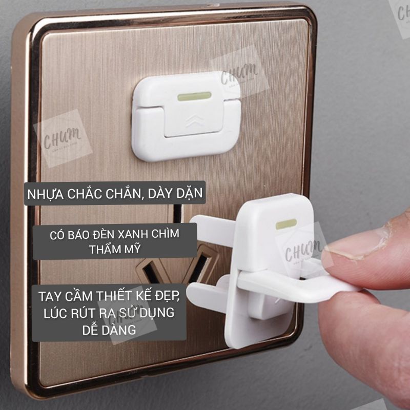 bịt ổ điện 2 chân, 3 chân an toàn cho bé