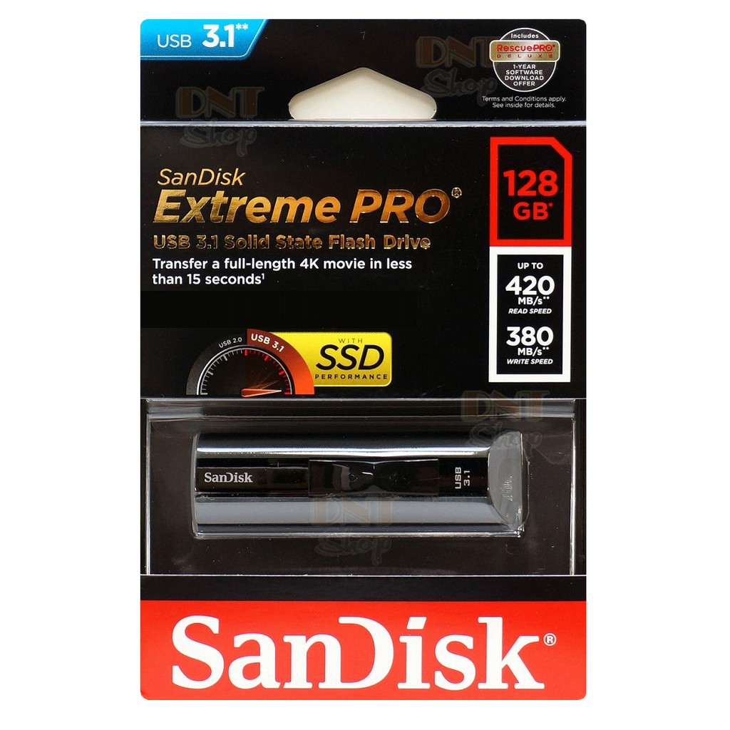 USB 3.2 3.1 SanDisk Extreme Pro CZ880 128GB 420MB/s (SDCZ880-128G-A46)