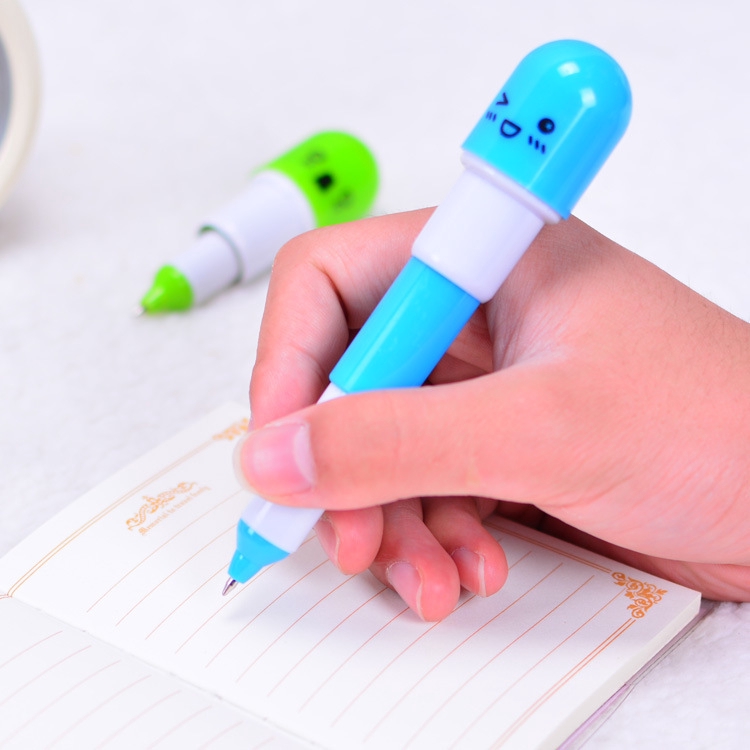 1 Bút Bi Hình Viên Thuốc Hoạt Hình Đáng Yêu