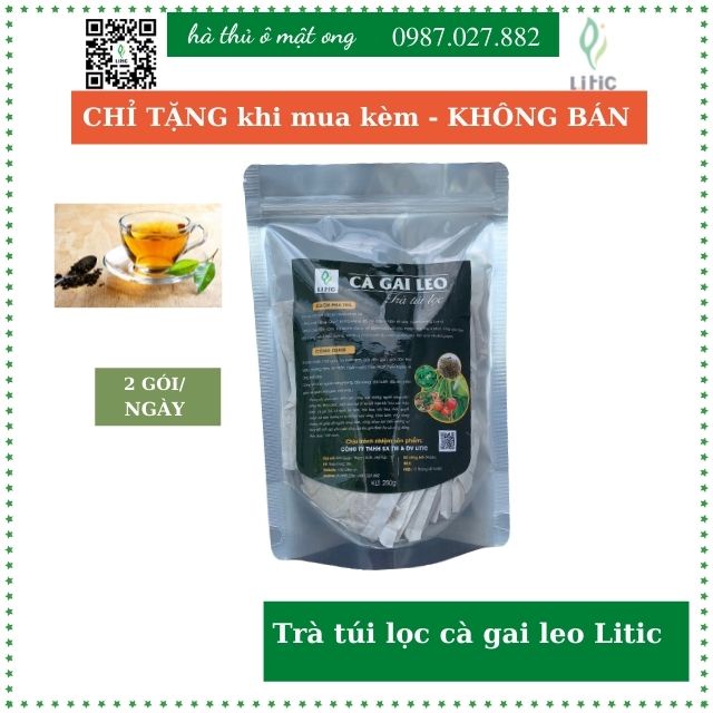 [Hàng tặng khi mua kèm] Trà túi lọc cà gai leo Litic thanh nhiệt , thải độc gan giảm nóng trong, cáu gắt 100% tự nhiên