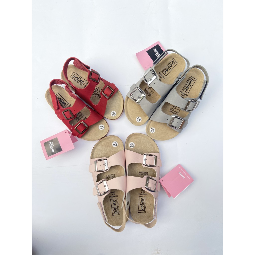 Giày birken vietnam sandals da bò xuất khẩu châu âu dành cho bé Mã baby 02