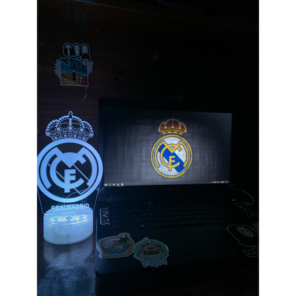 Đèn Ngủ 3D Led Real Madrid | MinJ Shop | Đèn Ngủ 3D Real Madrid | Trang Trí & Quà Tặng Độc Đáo