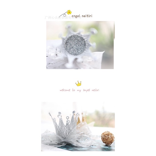 Kẹp tóc vương miện sinh nhật lấp lánh cho bé