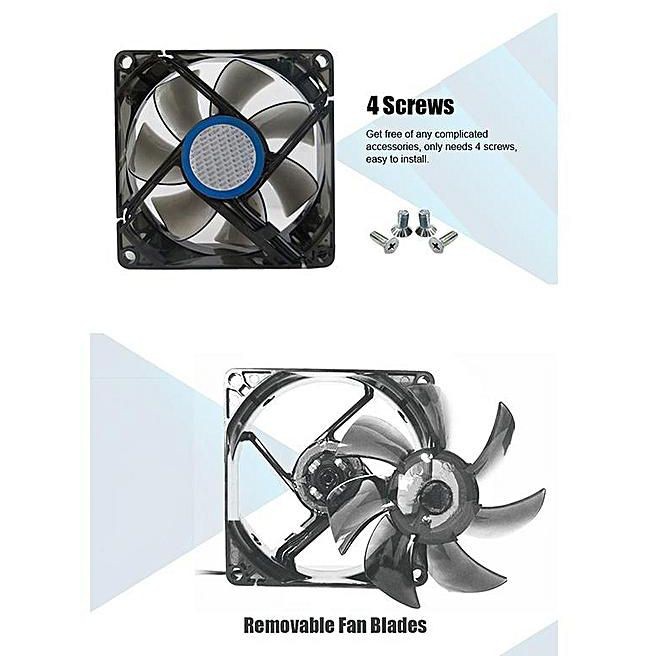 Fan cse quạt tản nhiệt thùng máy CPU 8 inch PC Cooler F88 cò đèn led