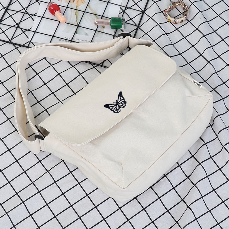 Túi vải bố canvas tote đựng đồ quần áo đeo vai thời trang nhỏ giá rẻ LOT STORE TX763