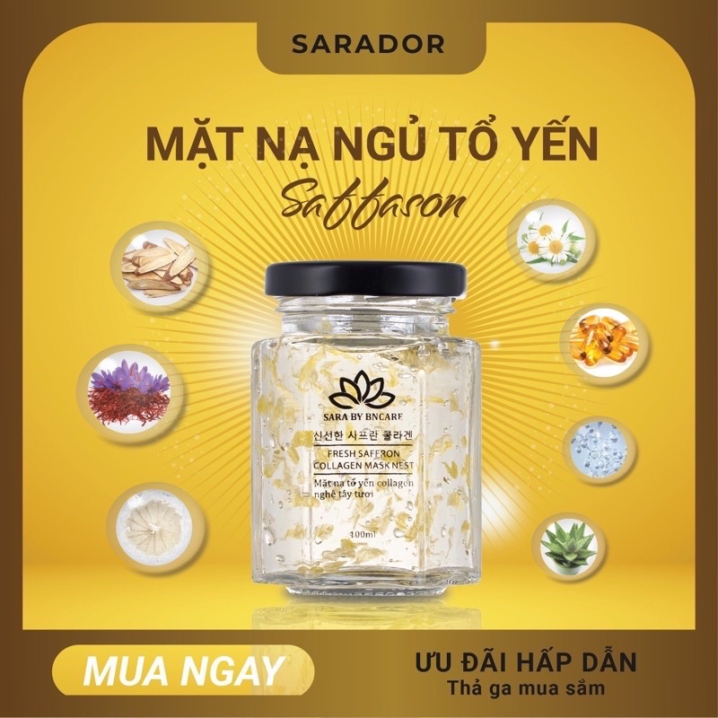 Mặt Nạ Yến Collagen BNCARE Dưỡng Da , Giảm Mụn , Nám ,Tàn Nhang