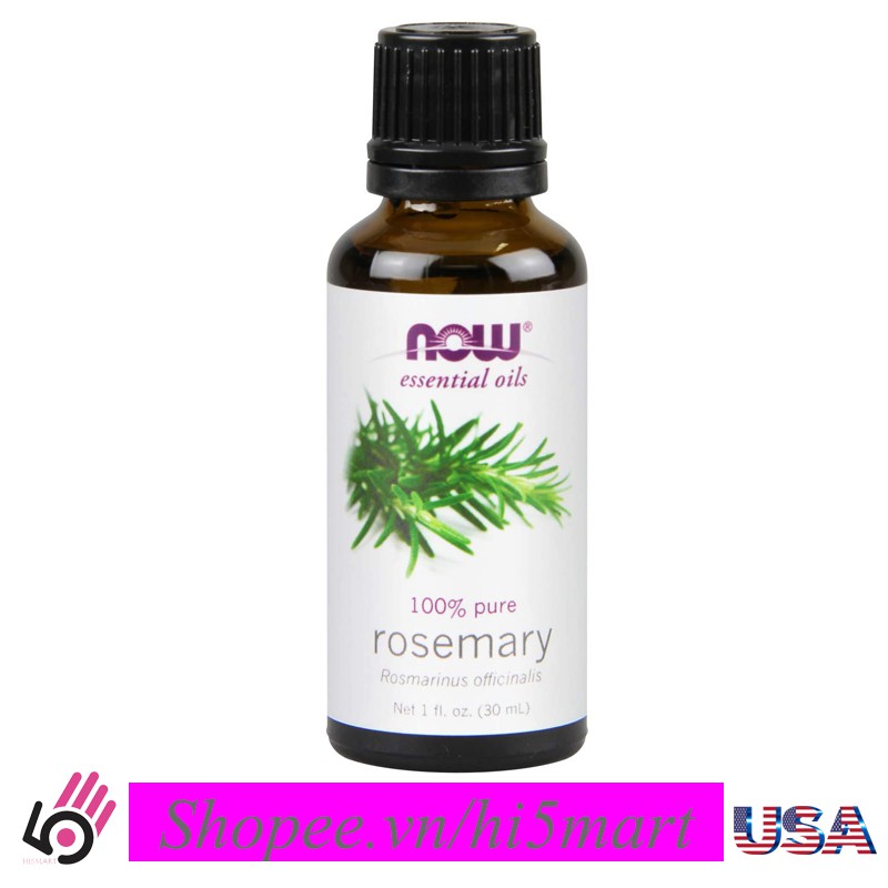 Tinh dầu hương thảo thiên nhiên 100% nguyên chất 30ml - Now essential oils Rosemary Mỹ