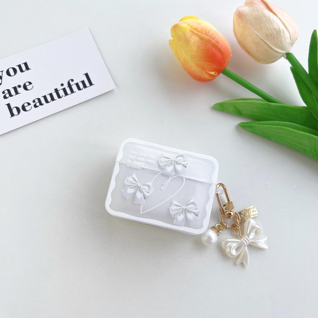 Vỏ Bảo Vệ Hộp Sạc Tai Nghe Bluetooth AirPods 1 2 pro 3 2021 gen3 Bằng Silicon TPU Mềm Hình Bướm Đơn Giản