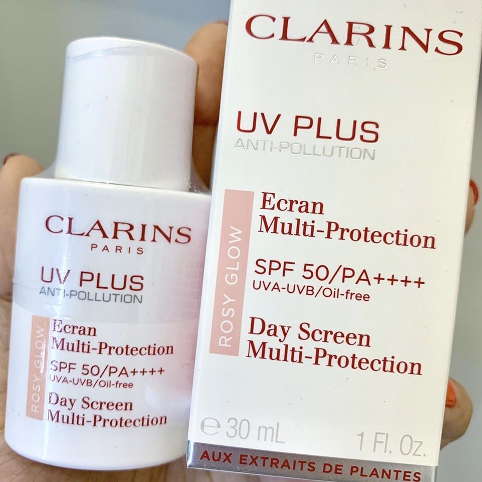 KEM CHỐNG NẮNG CLARINS PARIS UV PLUS ANTI POLLUTION ROSY GLOW 50ML CHÍNH HÃNG - 5329