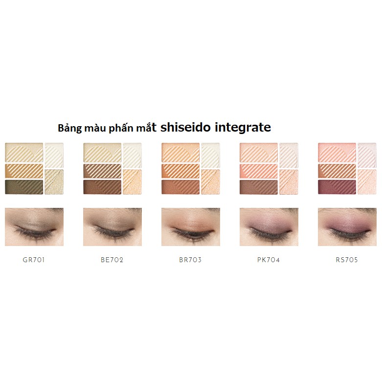 Phấn mắt Shiseido INTEGRATE Triple Recipes Eyes 3.3g